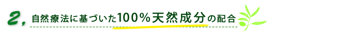 自然療法の基準にもとづき開発された100％天然成分